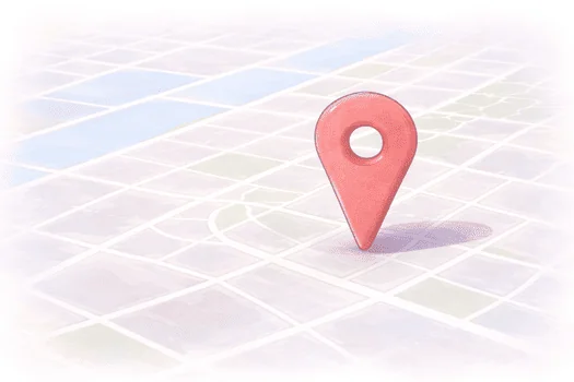 ortkarte stilisiert pastel zeichnung